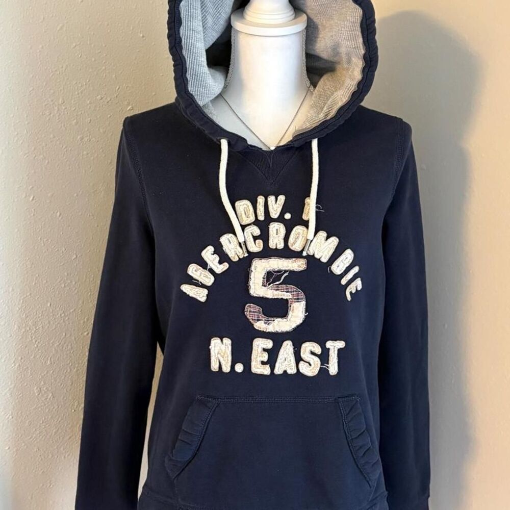 Abercrombie-fitch Women's Navy and Blue Hoodie